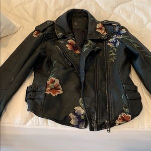 BlankNYC floral leather jacket